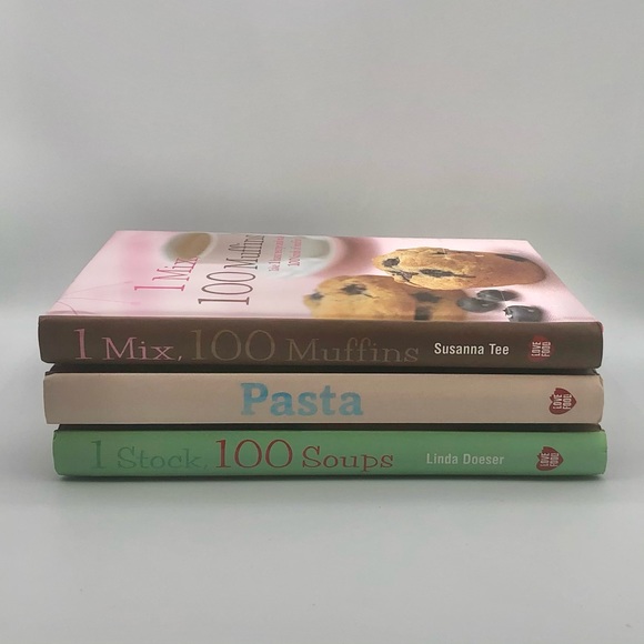 SET OF 3 COOKBOOKS - 100 Soups / Pasta / Muffins - Picture 1 of 8